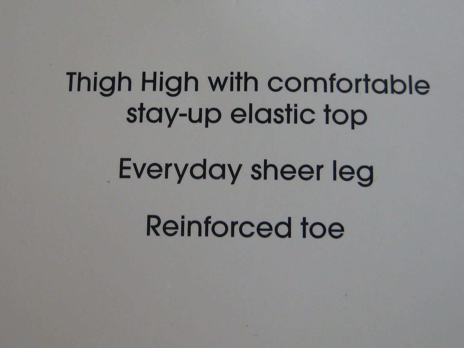east 5th Thigh Highs Sheer Caress Sandalfoot Sz Average NIP Off Black