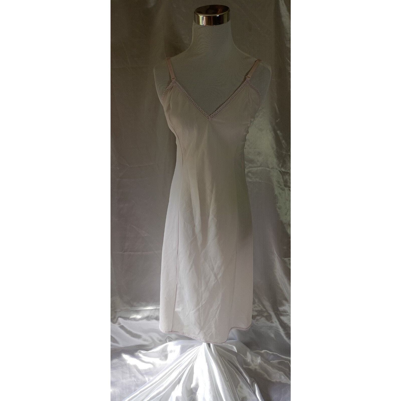 Vintage Barbizon Daffreda Full Slip Lingerie Lace Poly Nylon Size 36