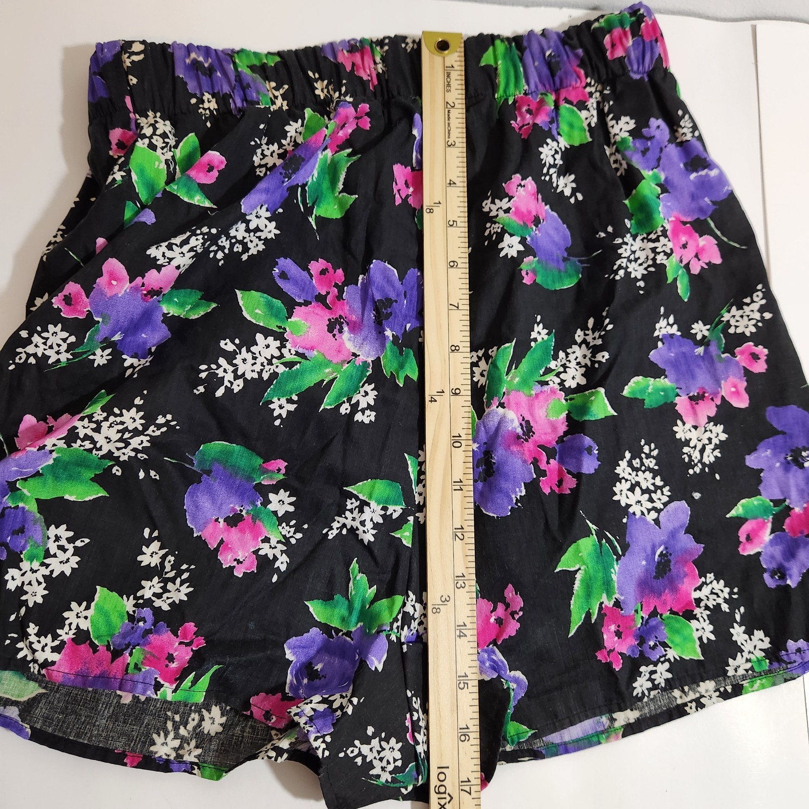 Vintage 80s Ocean View 2 Pc Swimsuit Size 10 Floral Halter Bikini Skirted Shorts