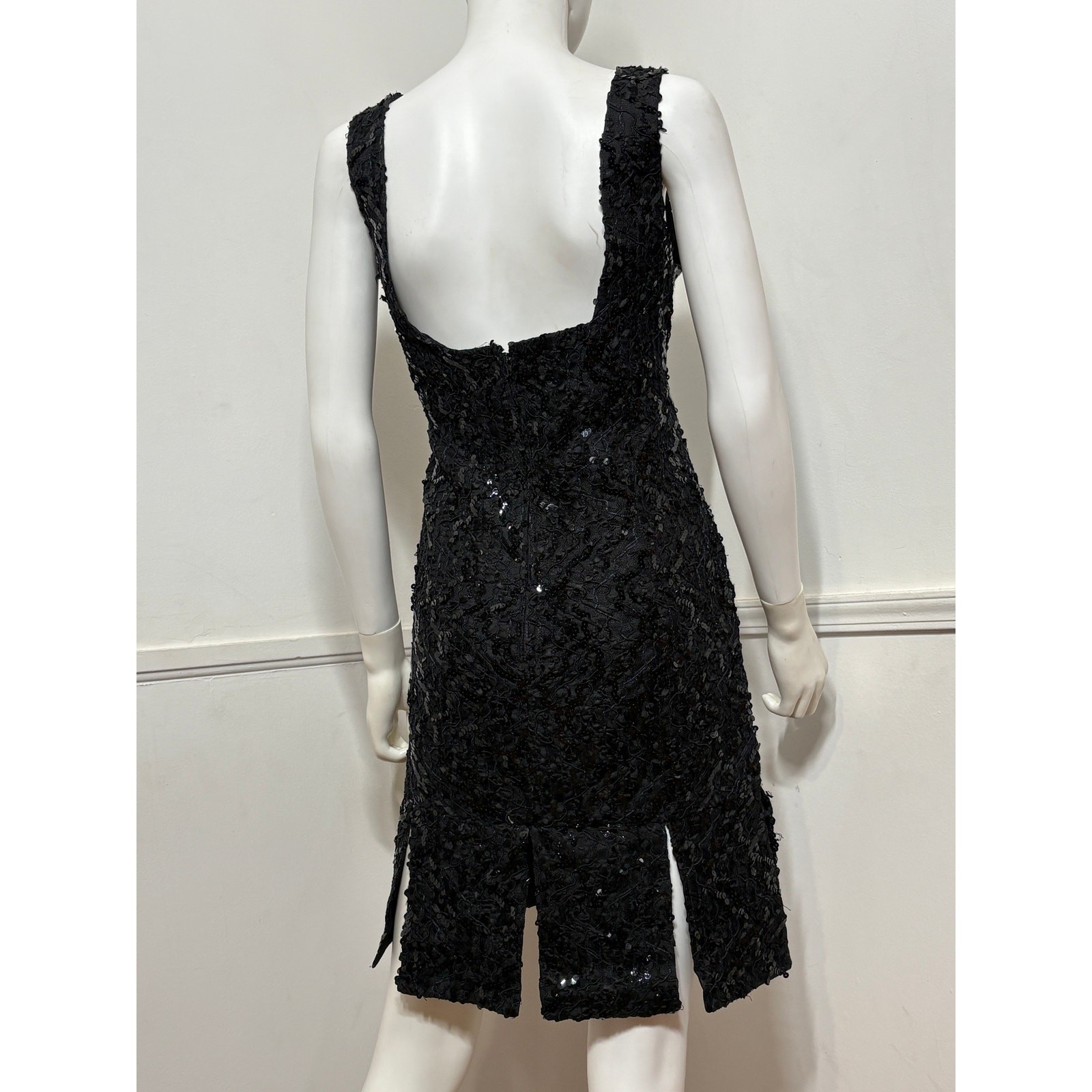 Extra Large 1980s Vintage Sequined Carwash Hem Mini Dress by HW Collections