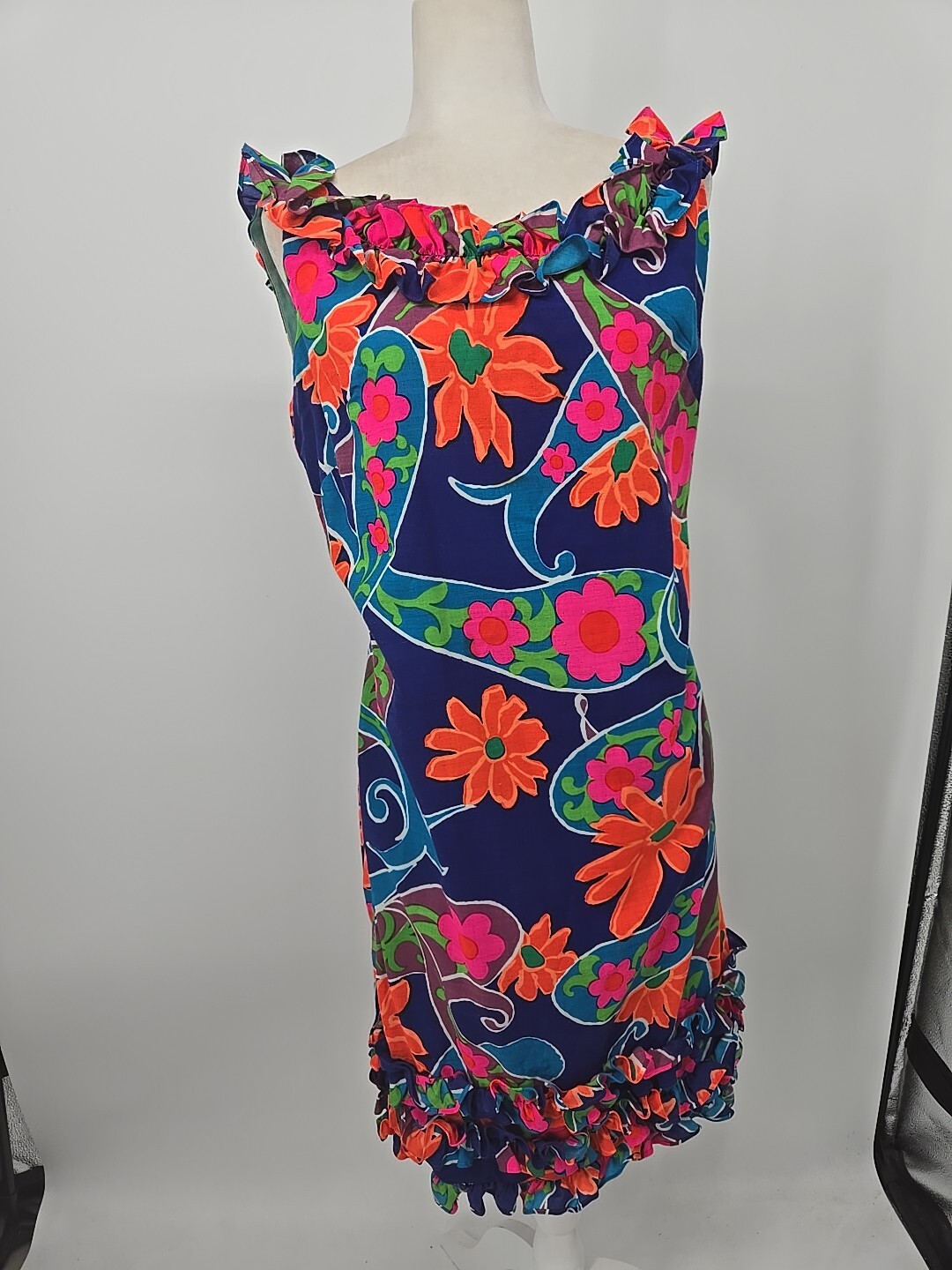 Vintage Hawaiian Dress, Made In Hawaii For The Andrade Resort Shops Waikiki SM