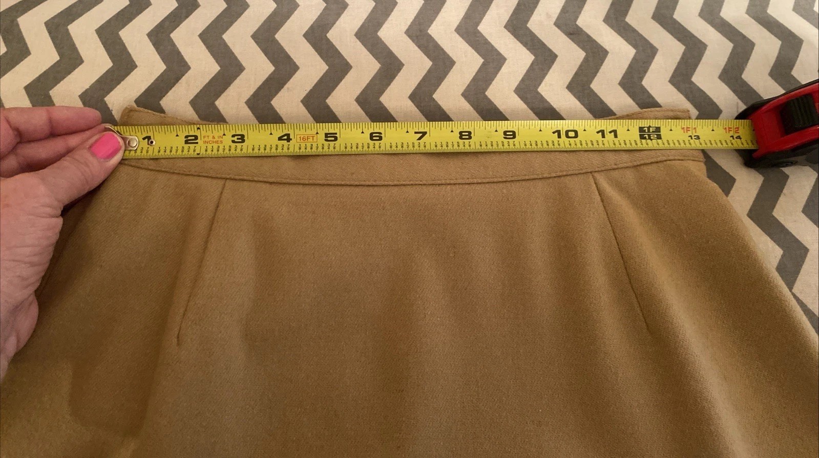 Celeste Sport VTG 70s Women 6 Camel 100% Wool Satin-lined Midi Skirt