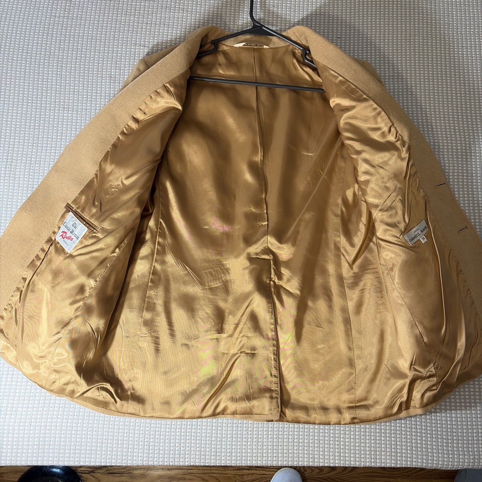 Women HTFVintage Rodes Louisville „Classic Woman” 100% Camel Hair Blazer Sz 1