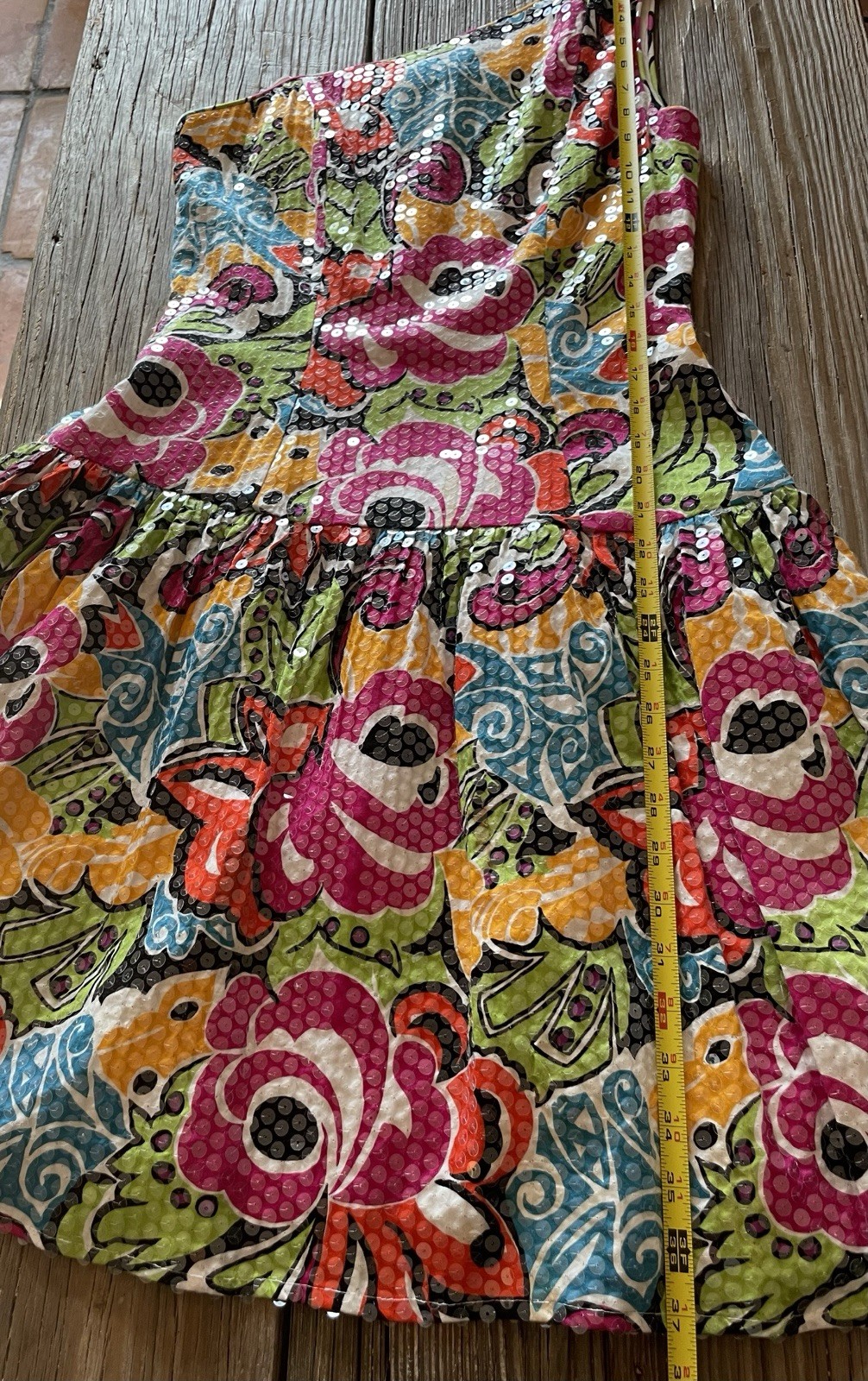 Morton Myles for the Warrens Vintage One Shoulder Sequined Dress SZ 8