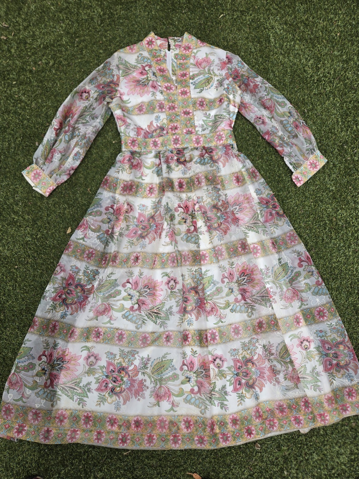 1960s/70s Avalon Classics Spring Floral Maxi Dress