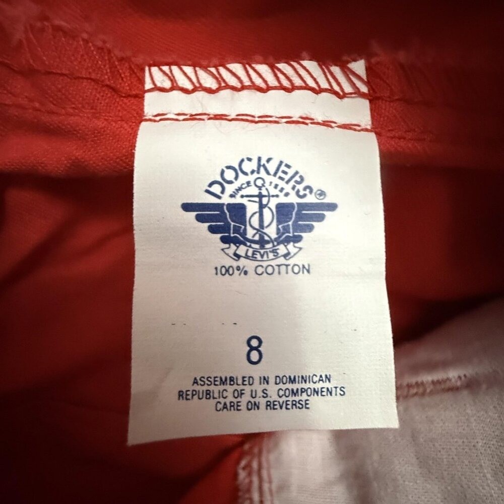 Vintage Dockers Shorts Womens 8 Pleated High Rise Cotton 90’s Cotton Deadstock