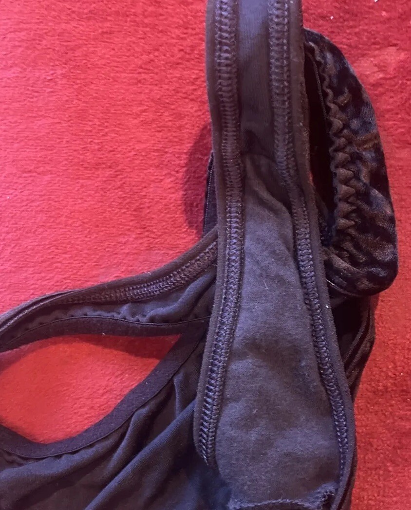 Vintage Victoria’s Secret Dark Chocolate Brown Crushed Velvet Thong Panty Small