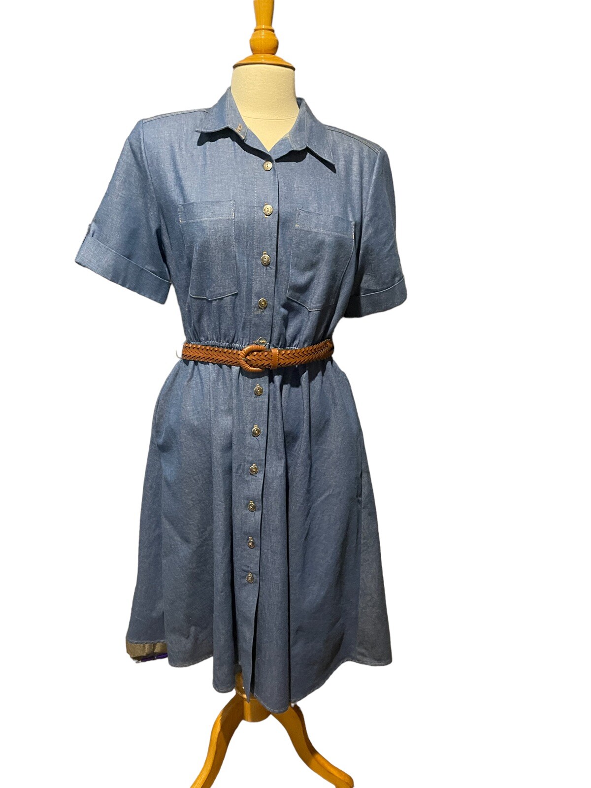 80s Vintage Chelsea Jones Collection Jean dress casual womens RARE sz 10P