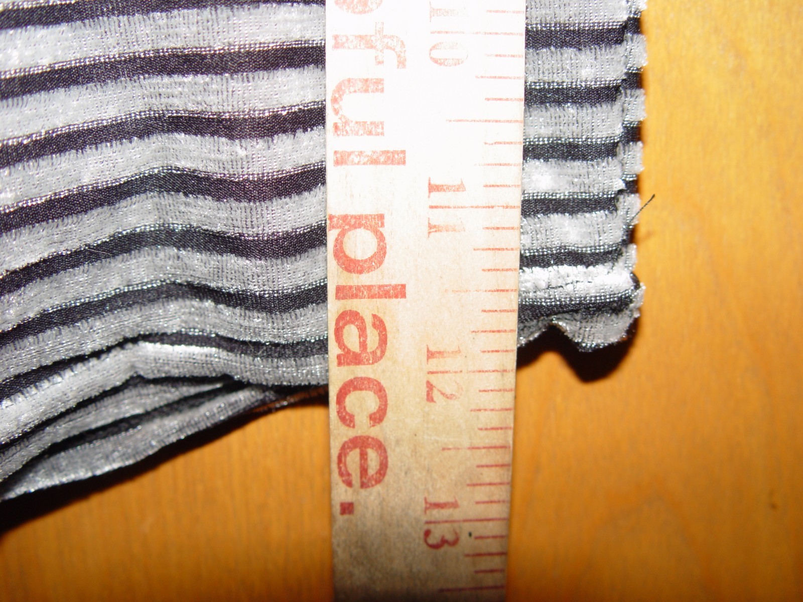 Rare! Vintage In Charge Velvet Shiny Silver/Gray and Black Stripe Crop Top S Y2K