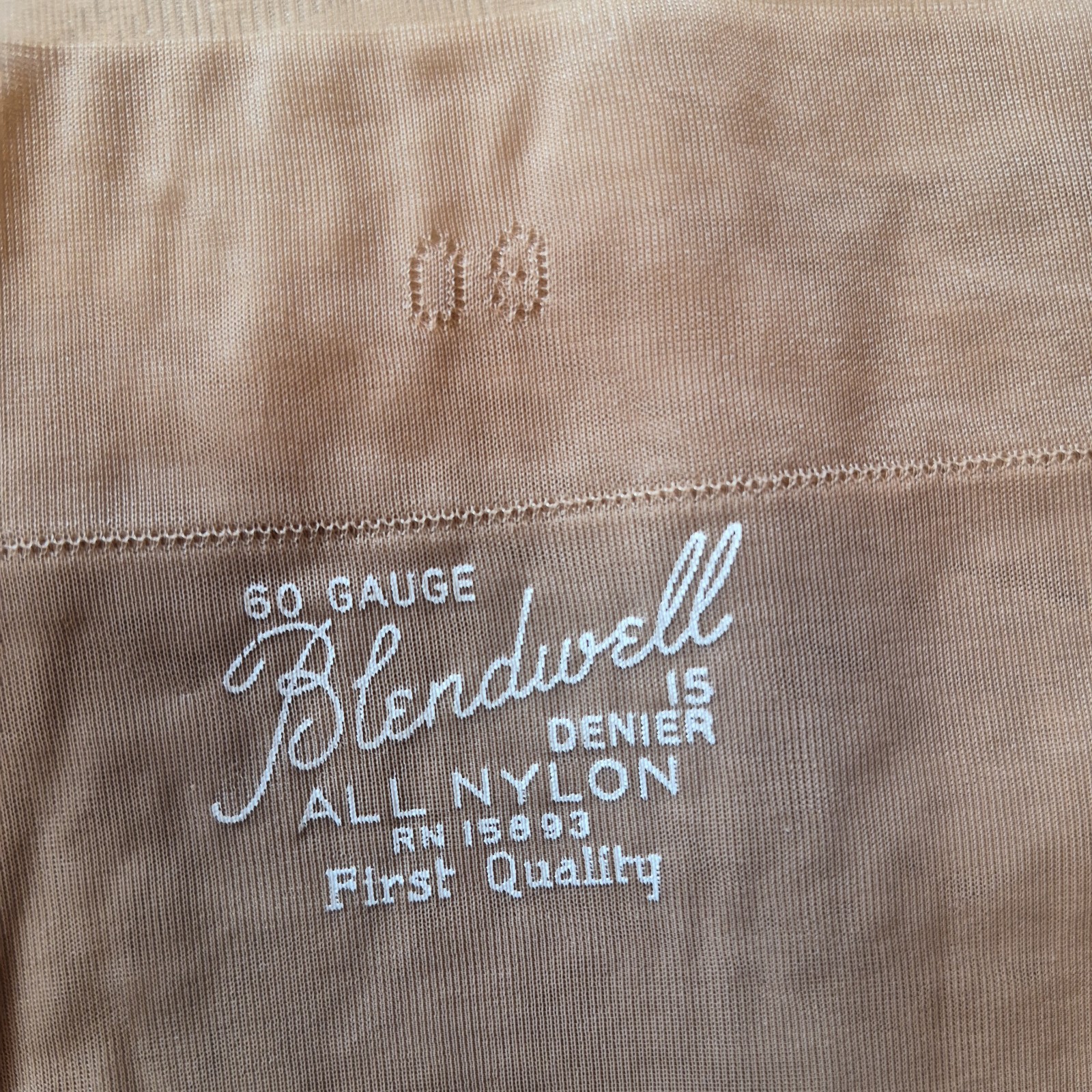 Vintage Lot 2 Pair Blendwell First Quality Nylon Stockings Size 10.5
