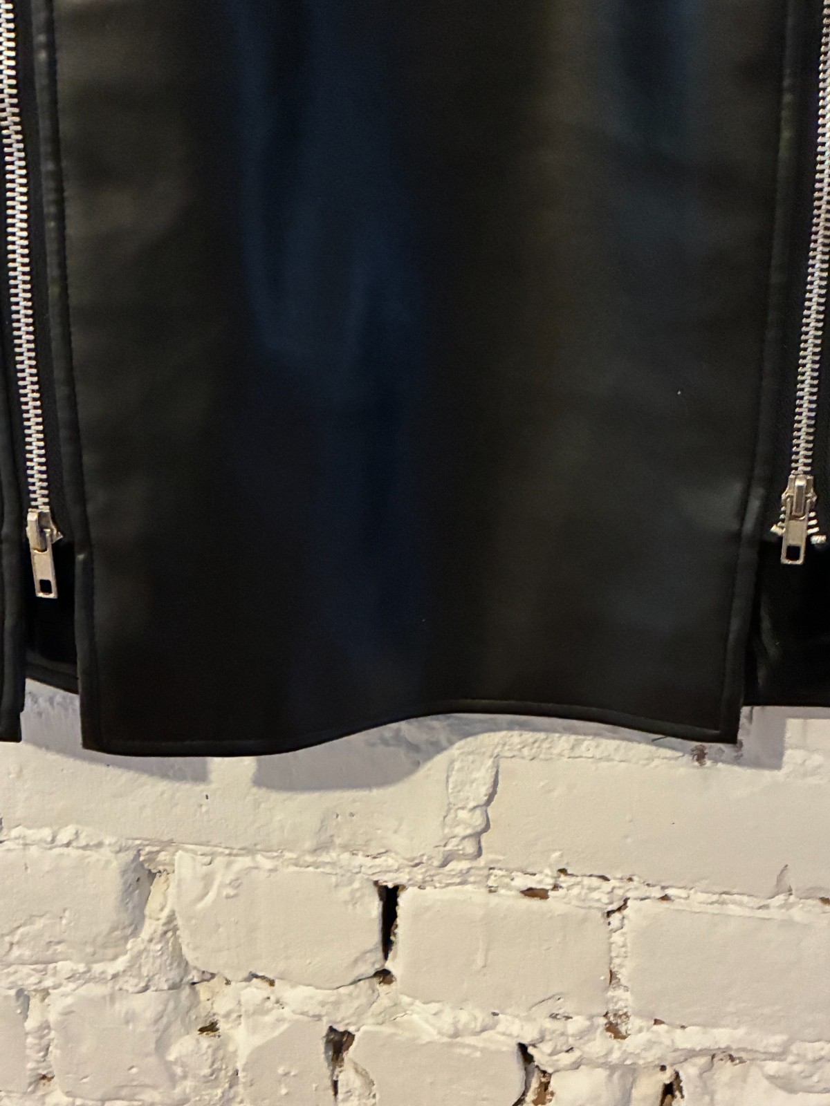 Todd Oldham vintage pleather dress with silver zippers