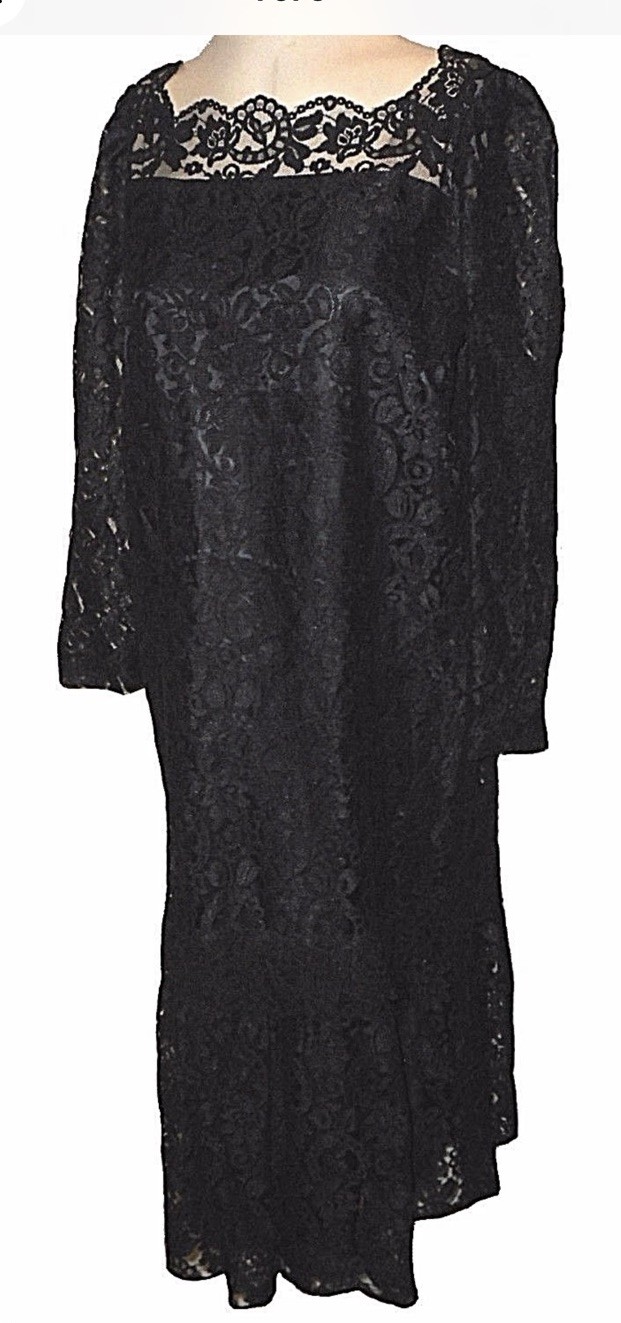 Vintage, Gothic Dress, Wilroy Traveller New York, Black All-LACE Dark Shadows