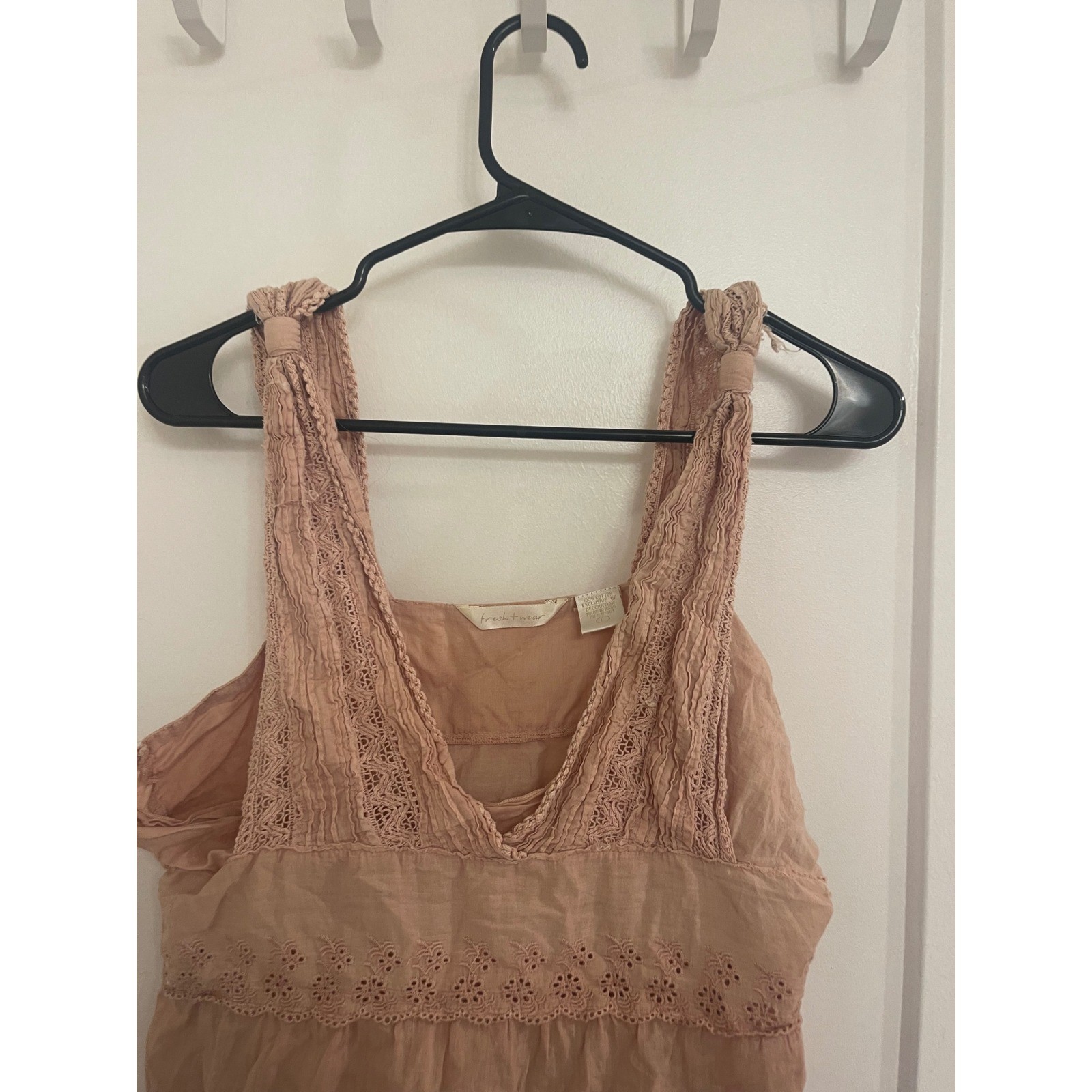 Vintage Y2K Boho Brown Tank Top Cottagecore Beachy Coastal
