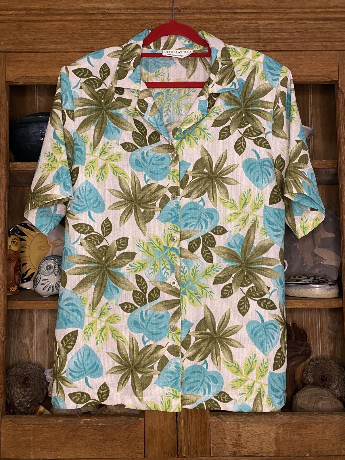 Green Floral Blouse Size 12-14