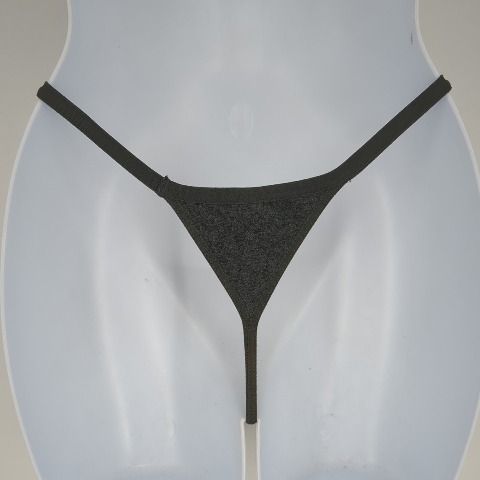 VTG 06/02 Y2K Victoria’s Secret Signature Low Rise V String Thong Gray L NWOT