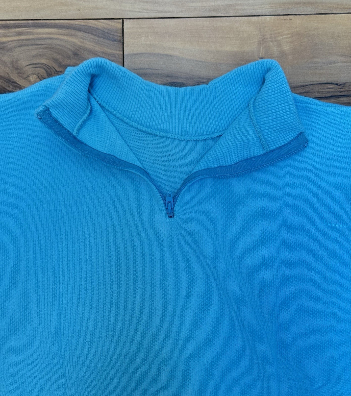 Vintage 60s Turtleneck Sweater Mod Miss Scotch English XS/S Light Blue Zip Back