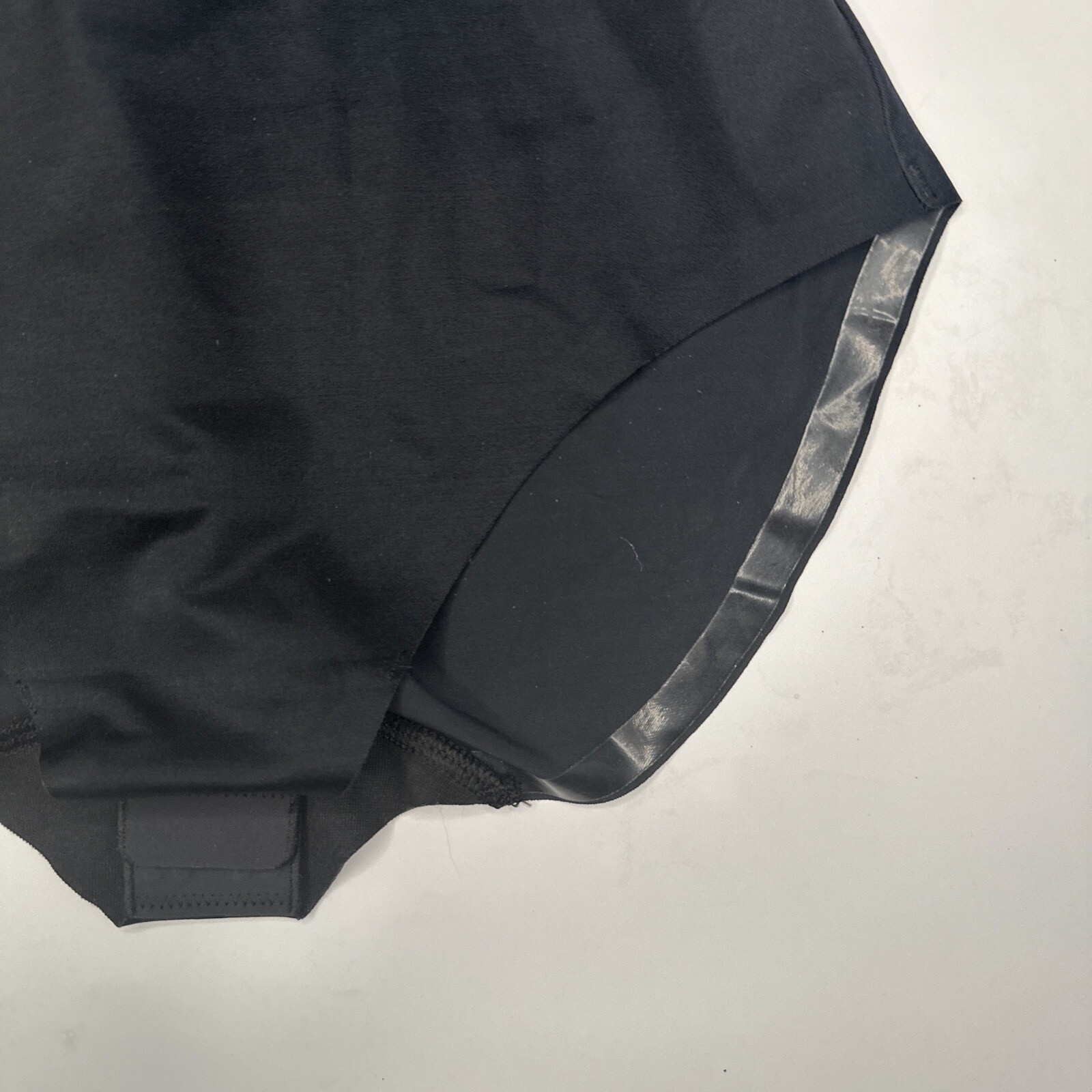 Vtg SPANX Black Shaping Nylon Bodysuit Medium Strapless Shaper Bra Underwire