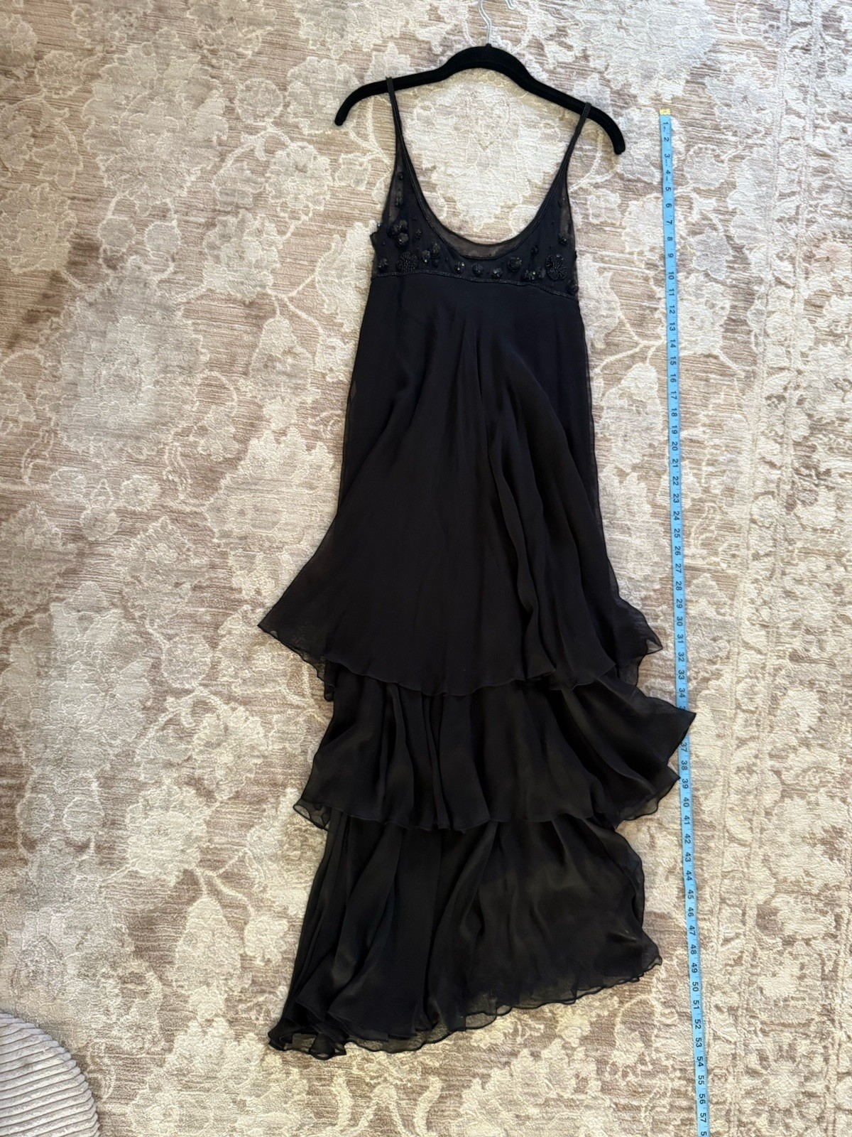 Eva Chun Vintage Black 100% Silk Dress Size 6 Original