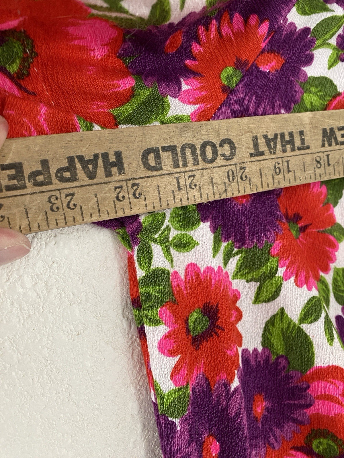 Vintage 60s 70s Hawaiian Barkcloth Muumuu Pink Purple Floral Maxi Shift Pockets