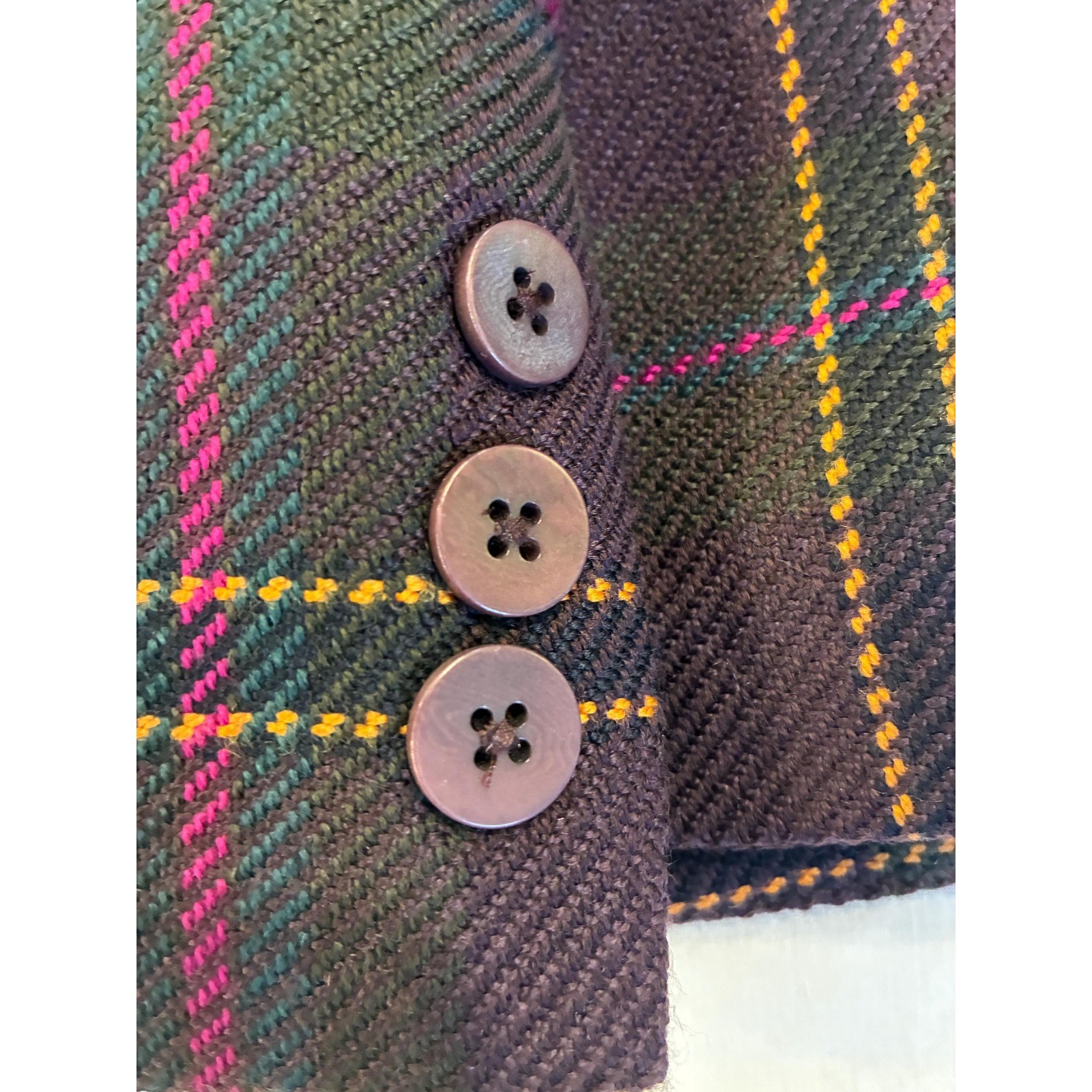 Vintage 90s Ellen Tracy Linda Allard Plaid Wool Skirt Suit, Dark Academia