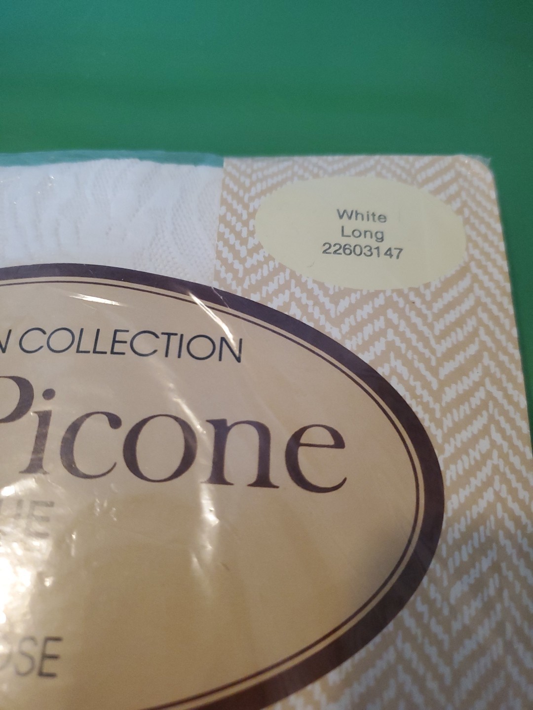 VTG 70s Evan-Picone Intrigue White Lace Pantyhose TIGHTS Back Seam Mod GoGo LONG