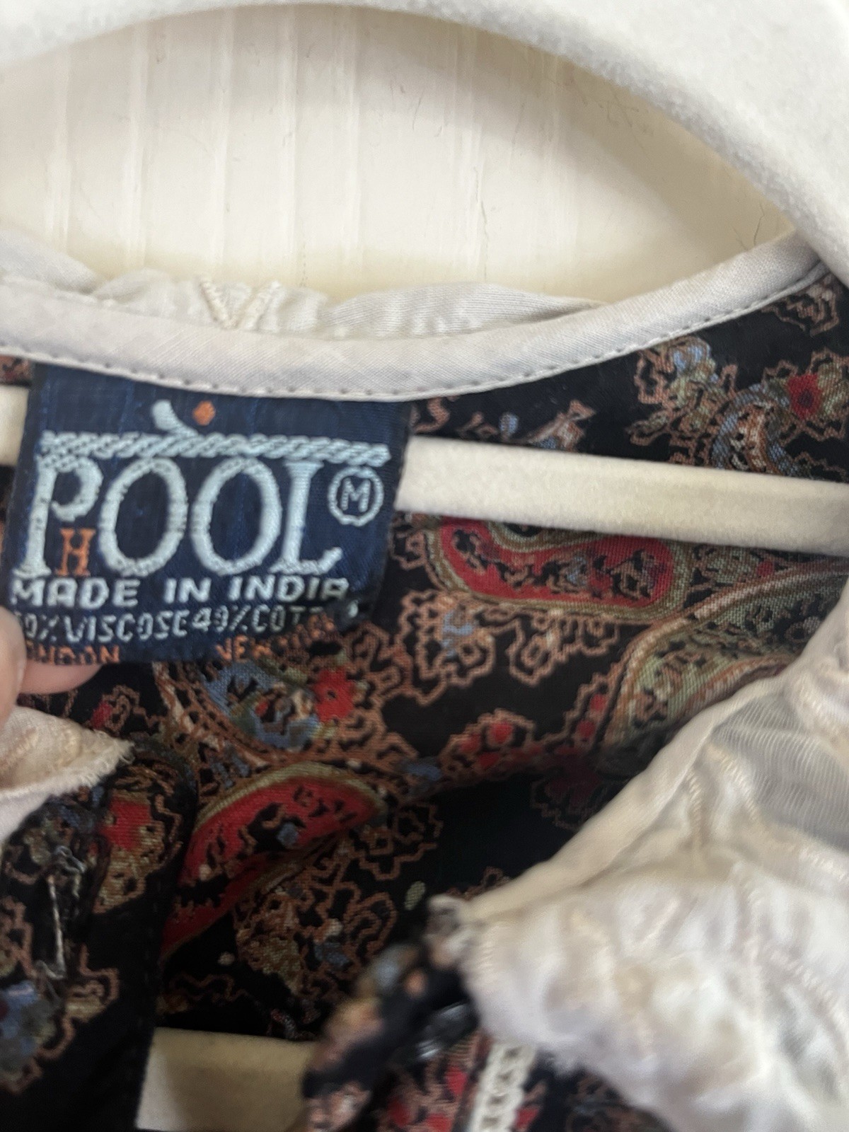 VTG 70s PHOOL Cottagecore Embroiderd Lace Prairie Farmers Daughter Dress S