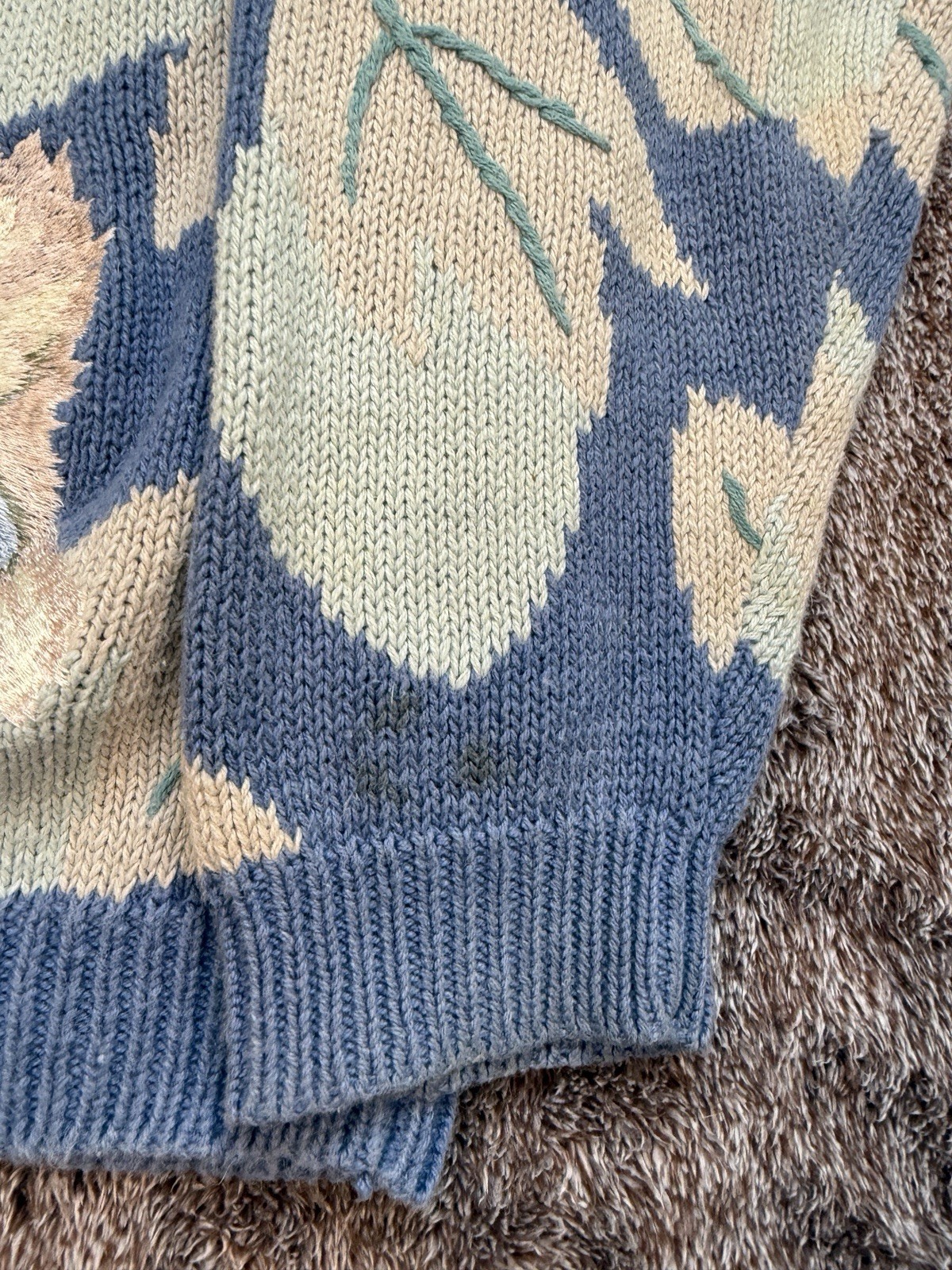 Vintage Bird Knit Cardigan Cottagecore Grandma Granny 90s Northern Reflections S