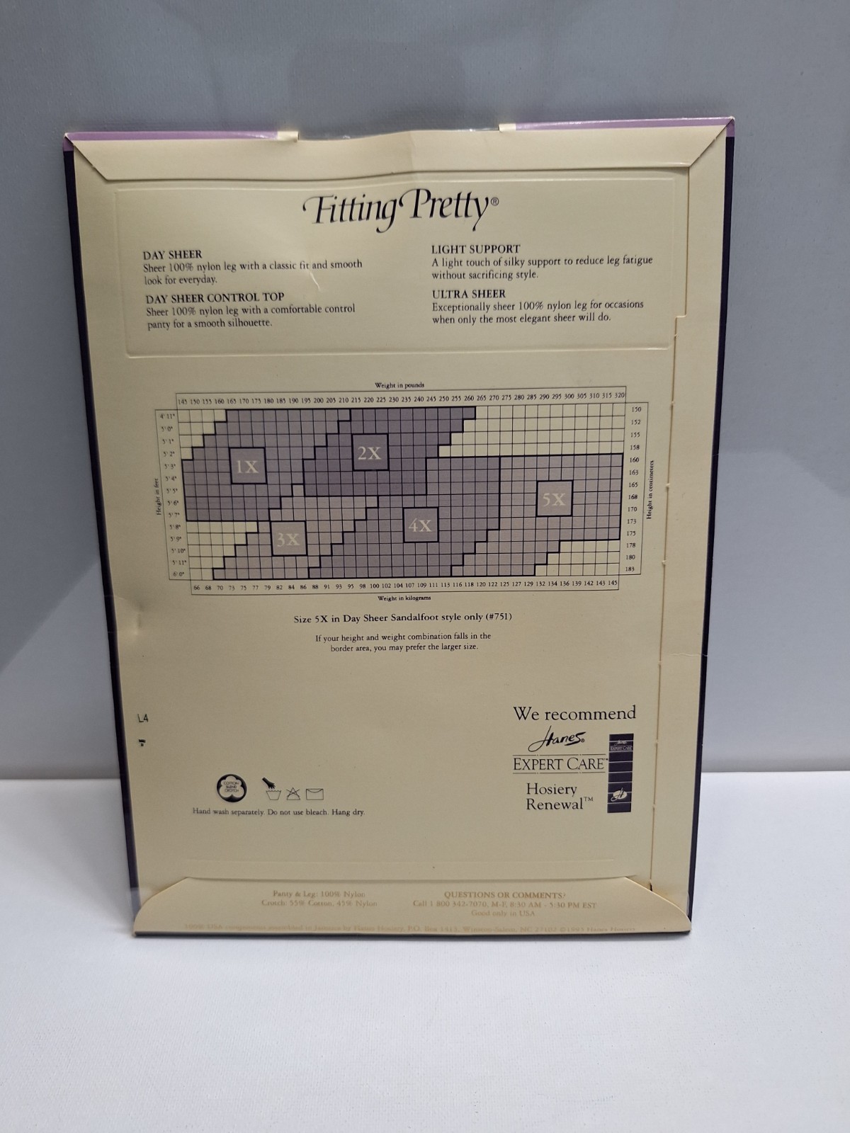 Hanes Fitting Pretty Sandalfoot Pantyhose Sheer Size 3X Queen Town Taupe 750