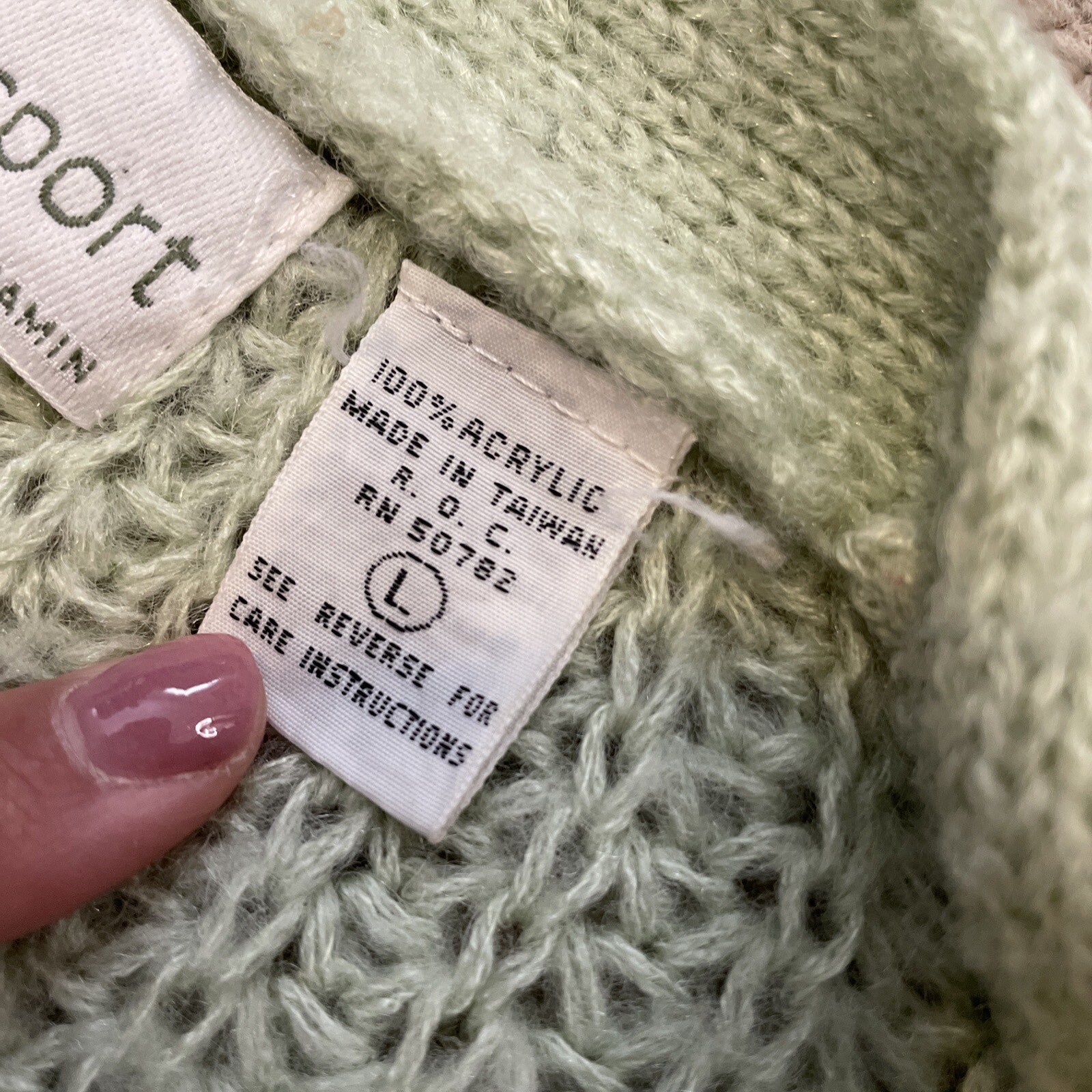 Vintage DB Sport By David Benjamin Cardigan Sweater Acryllic Made in Taiwan ROC