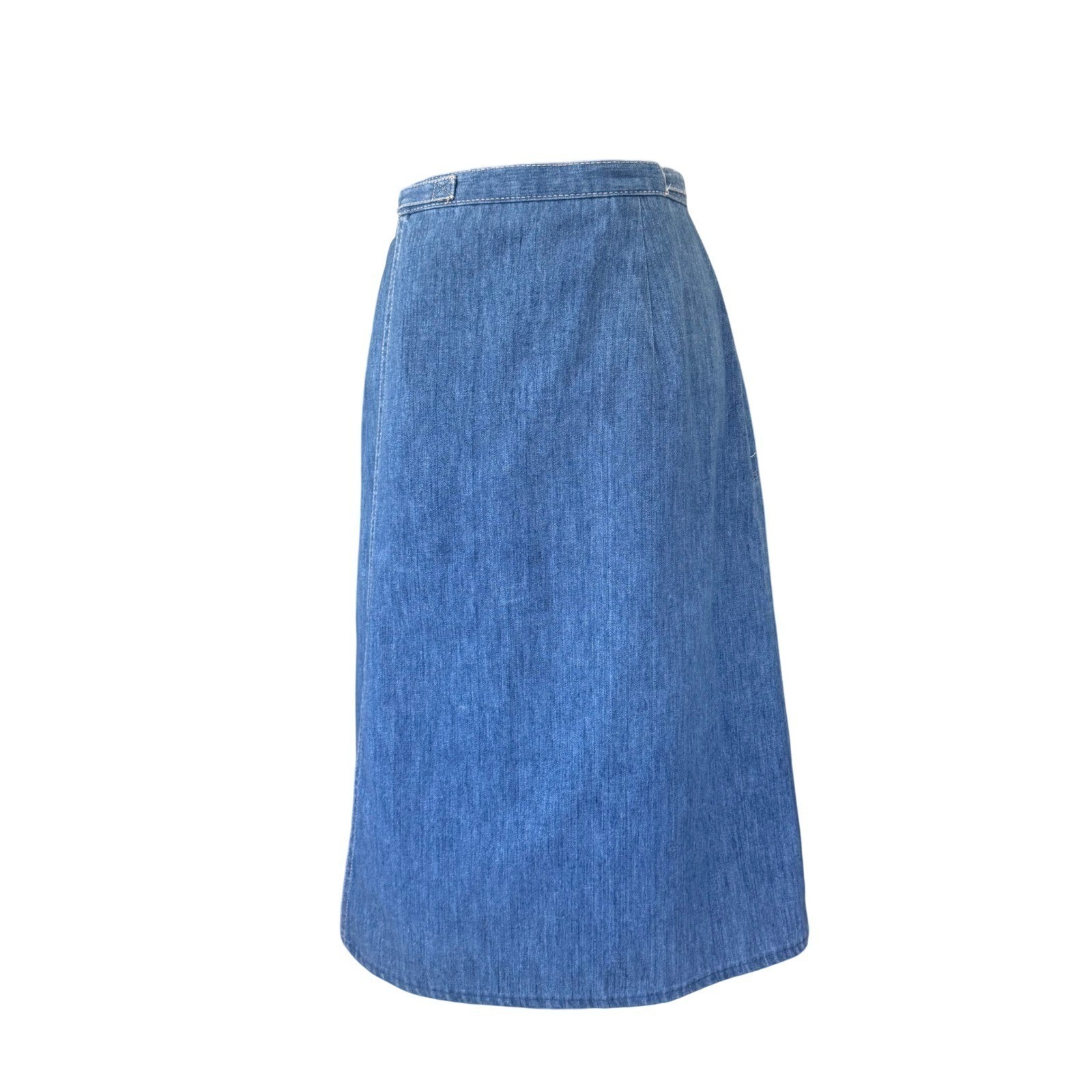 Vintage Levis Denim Wrap Skirt A-Line 70s 80s Cottagecore Coquette Romantic Boho