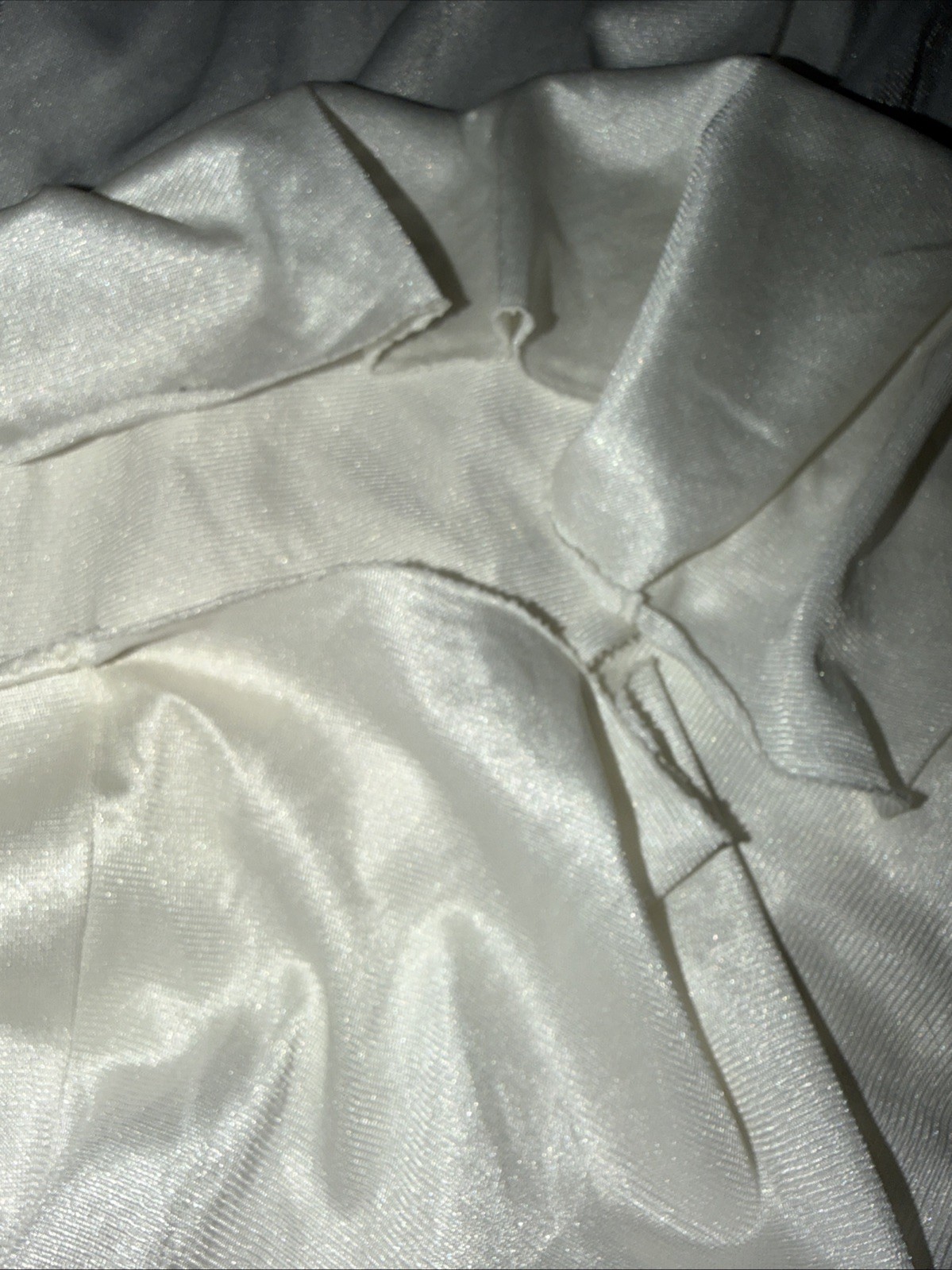 Vintage White Deep V Front Full Length Nightgown Size Small See Measurements