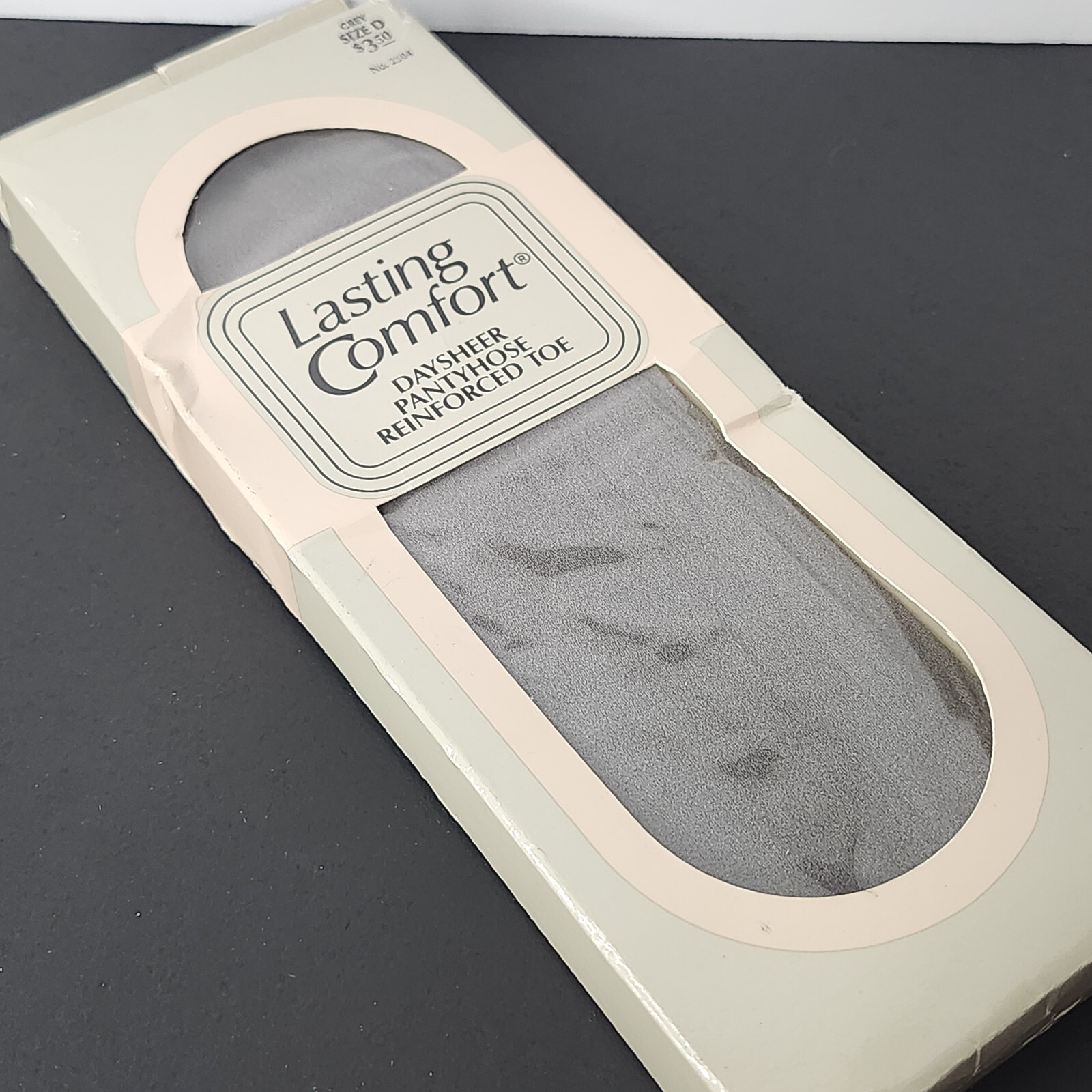 Lasting Comfort Daysheer Pantyhose Size D Gray Grey Vintage Fashion