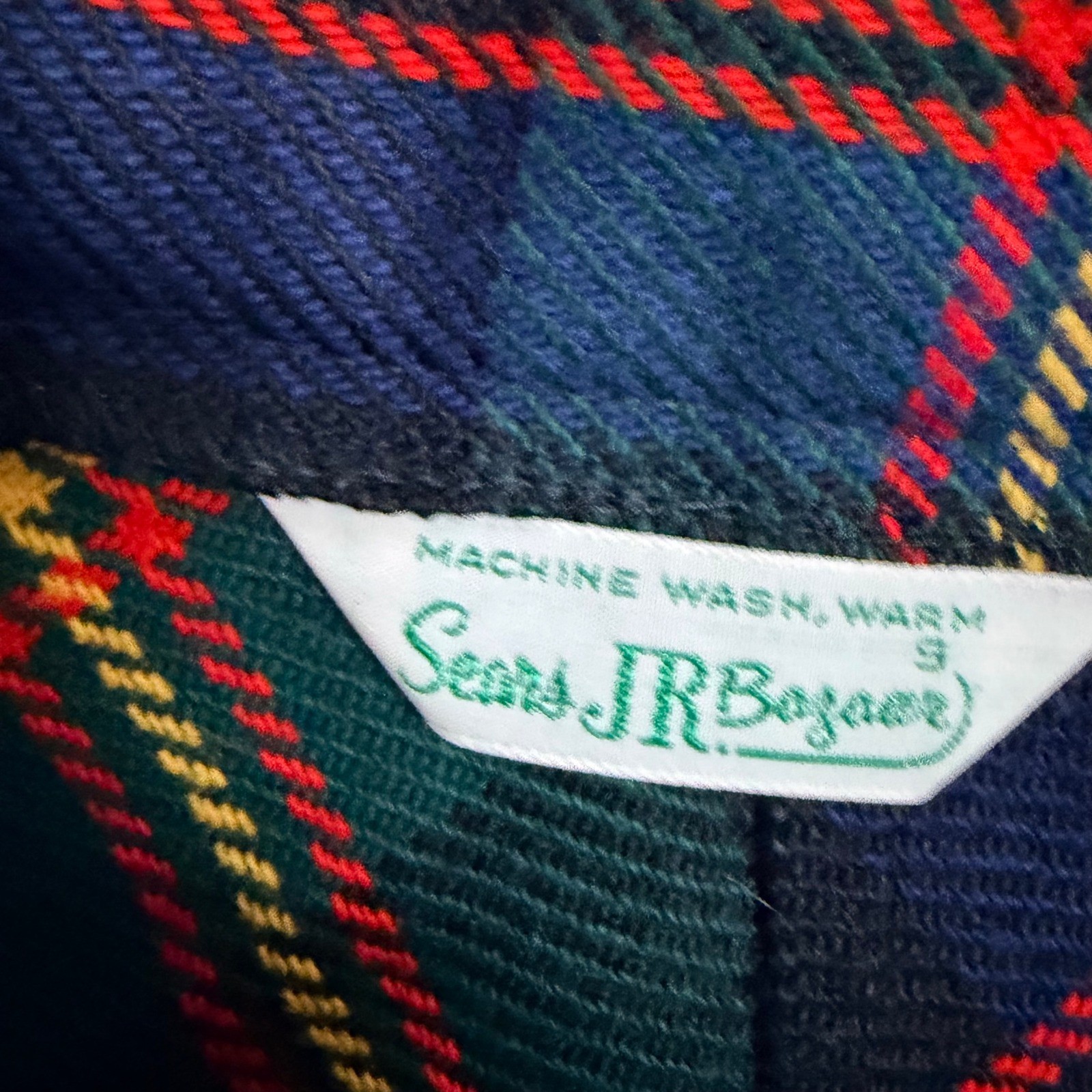 Vintage Sears JR Bazaar Plaid Maxi Skirt Red Green Blue A-Line Size 9 WCL192JD
