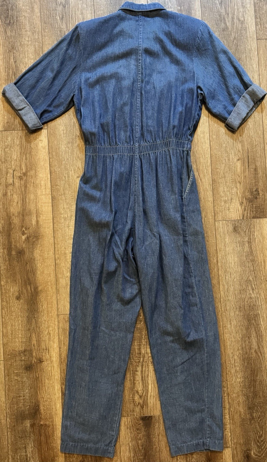 Vintage 1980’s Ideas Denim Jumpsuit Romper Womens Medium Coveralls Made in USA