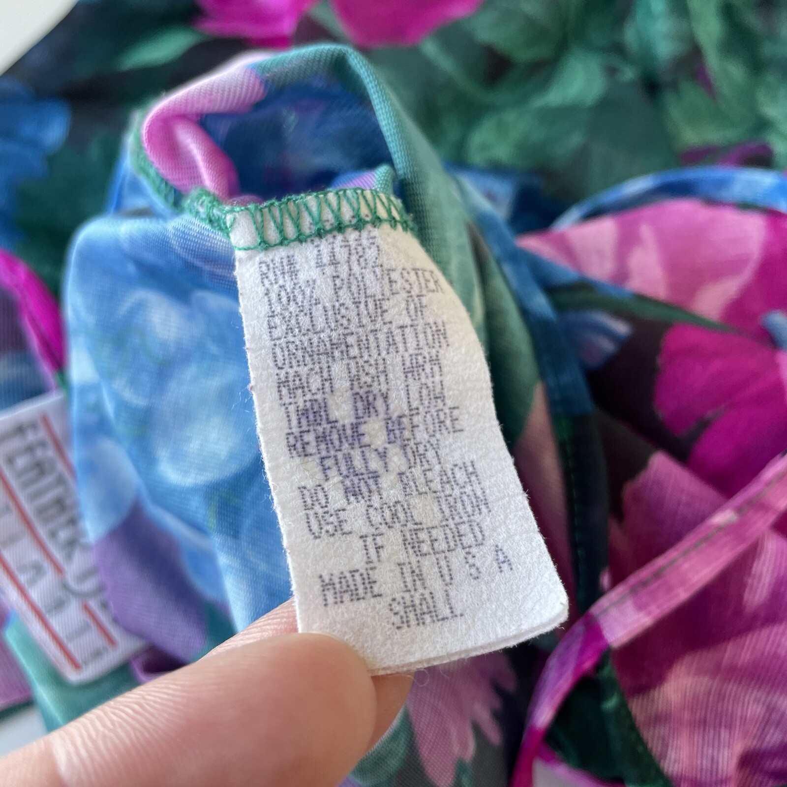 Vintage Feather Bed Intimates Sheer Floral Fruit Pattern Slip Lingerie Top