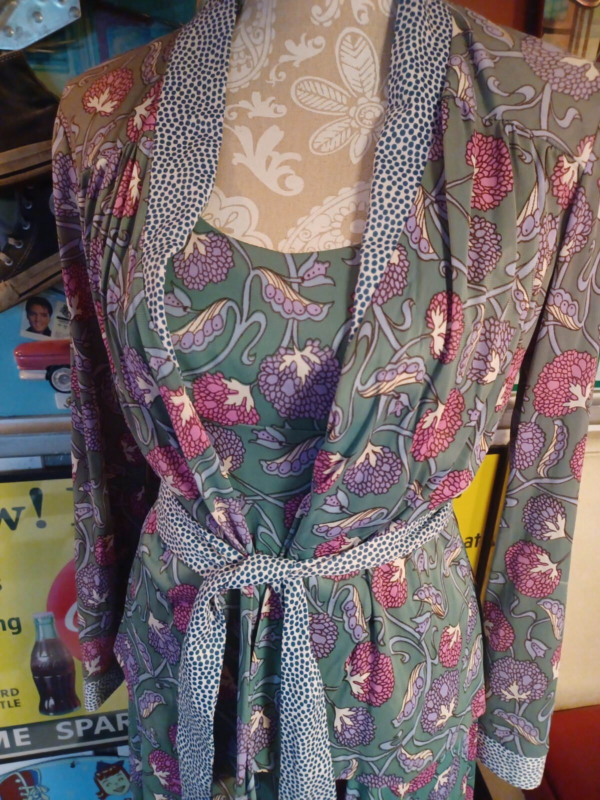 Vintage Mid-century 1970s Two-piece Maxi Dress With Jacket **FLAWS** MCM Mod