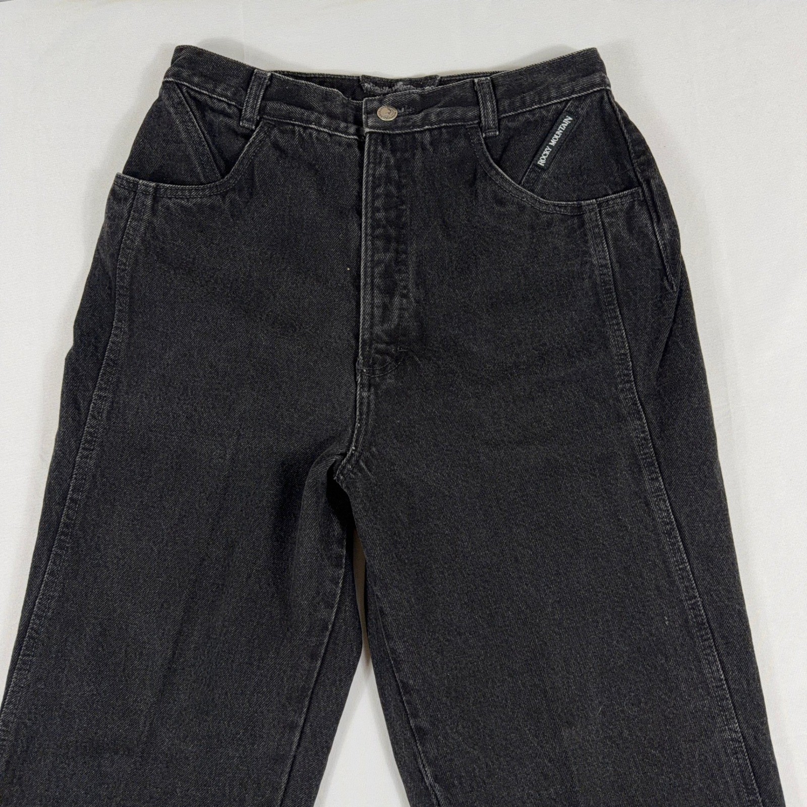 Rocky Mountain Vintage High Waisted Western Black Denim Jeans Size 13/14 USA