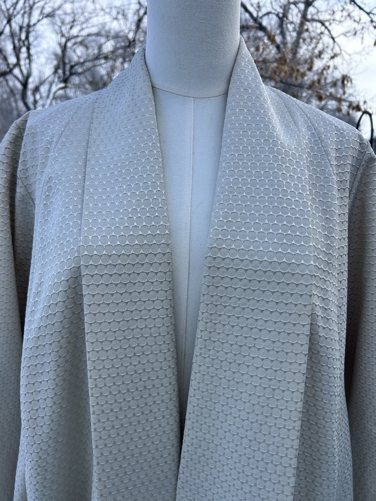 Vintage Cee-Dee Trademark Lined Swing Coat Cream Color With Side Pockets Size 12