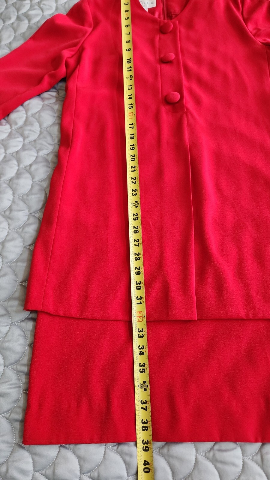 Vintage 1990s Rena Rowan for Saville Red 3/4 Sleeve Sheath Dress Size 10