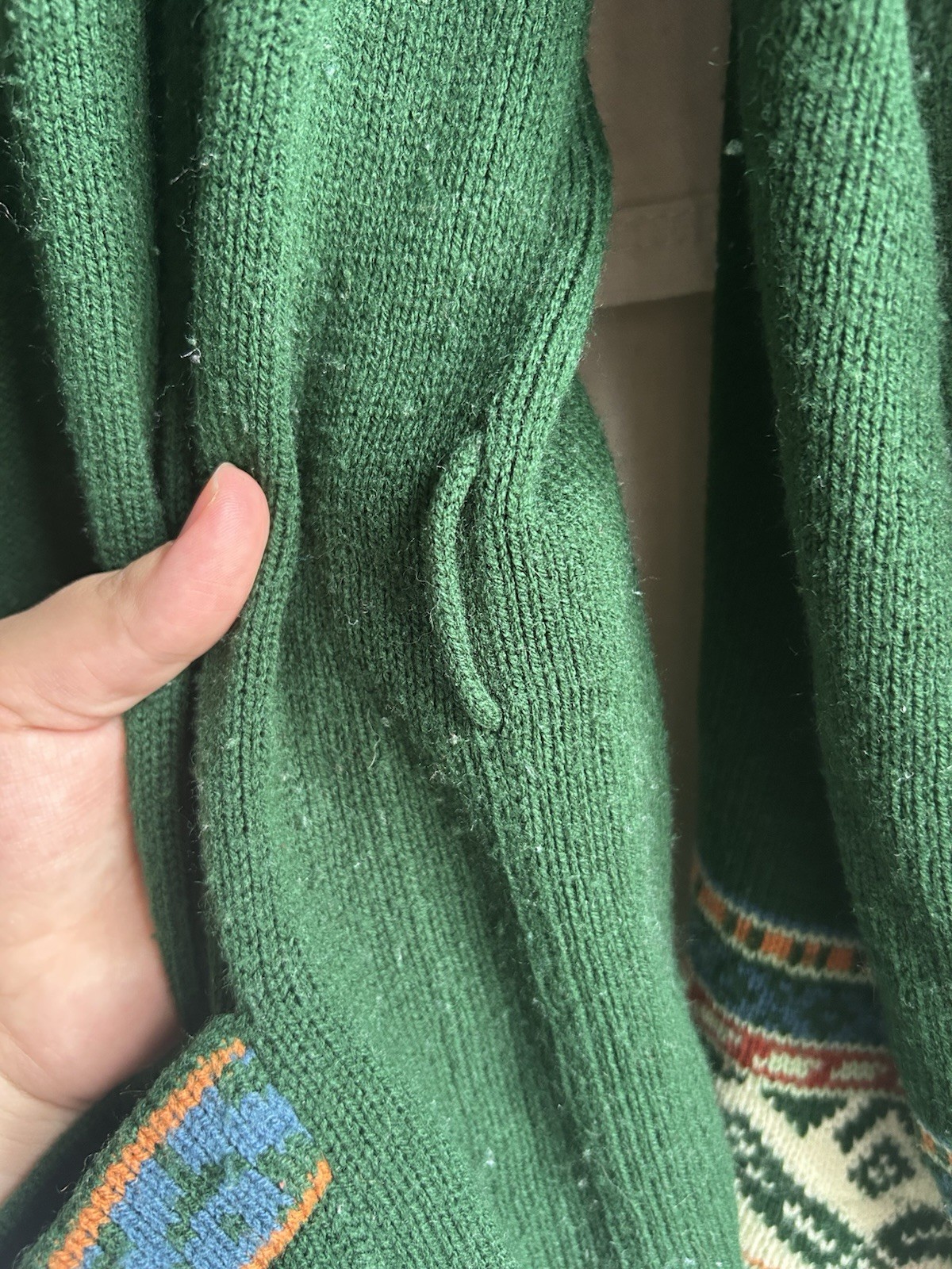 Vintage Rose Cardigan Size M Women’s Sweater Cottage Core Granny Knit Green 70s