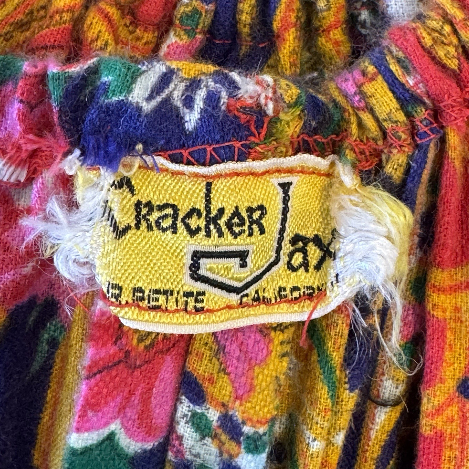 Vintage Cracker Jax Boho Peasant Paisley Print Prairie Festival Maxi Gown Dress