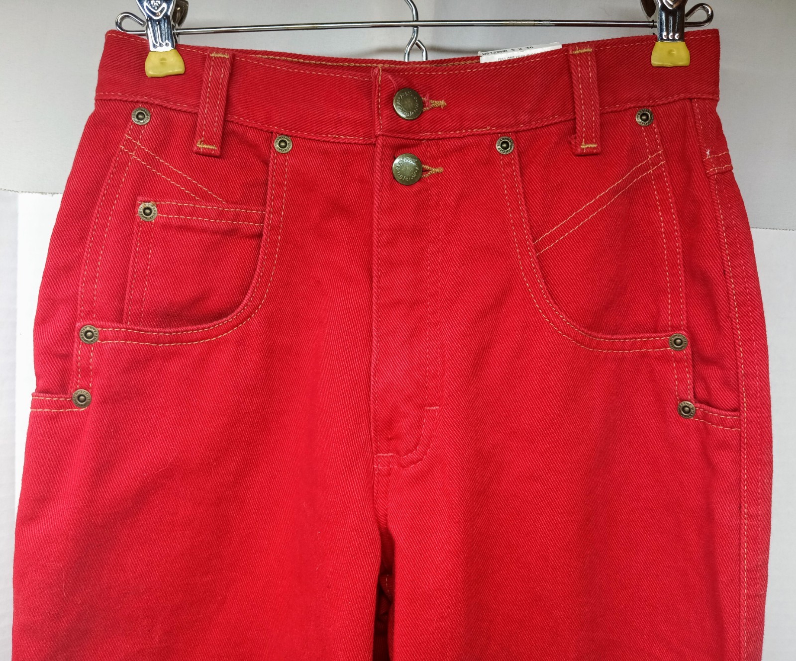 New Vintage Red Wrangler Jeans Women’s 5 x 36 Riding Rodeo Bareback 26″ X 34.5″