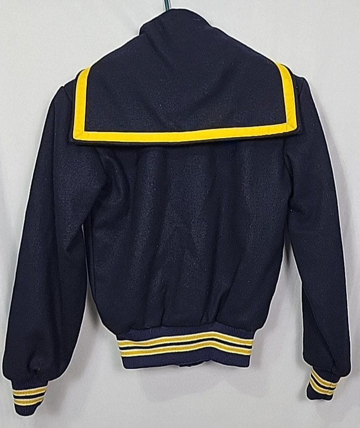 Vintage 50s Butwin?? Wool Sailor Style Varsity Cheerleader Jacket Size 34
