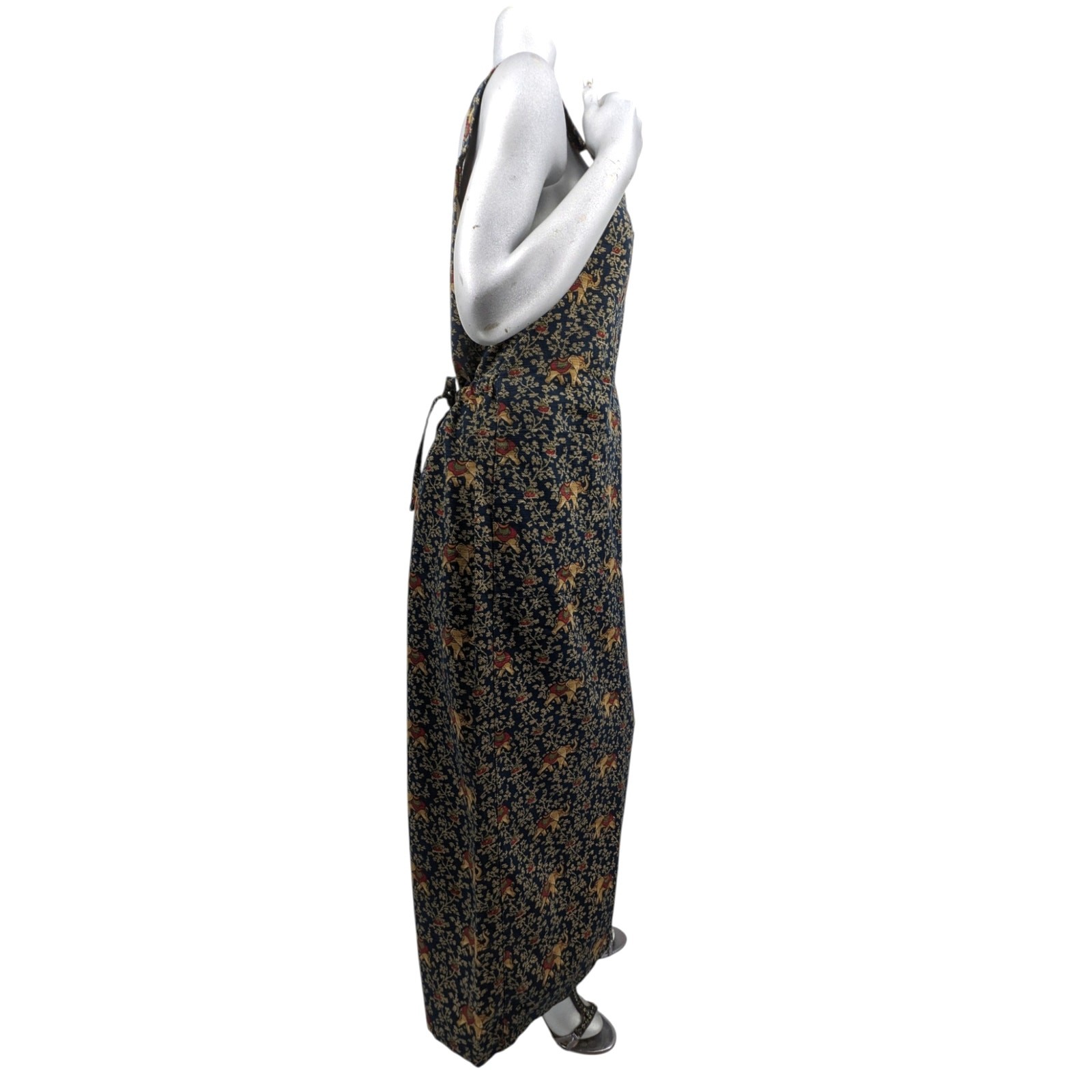 Deadstock NWT Vintage GARDEN GEAR Bib Overall Corduroy Jumper Dress Elephants LG