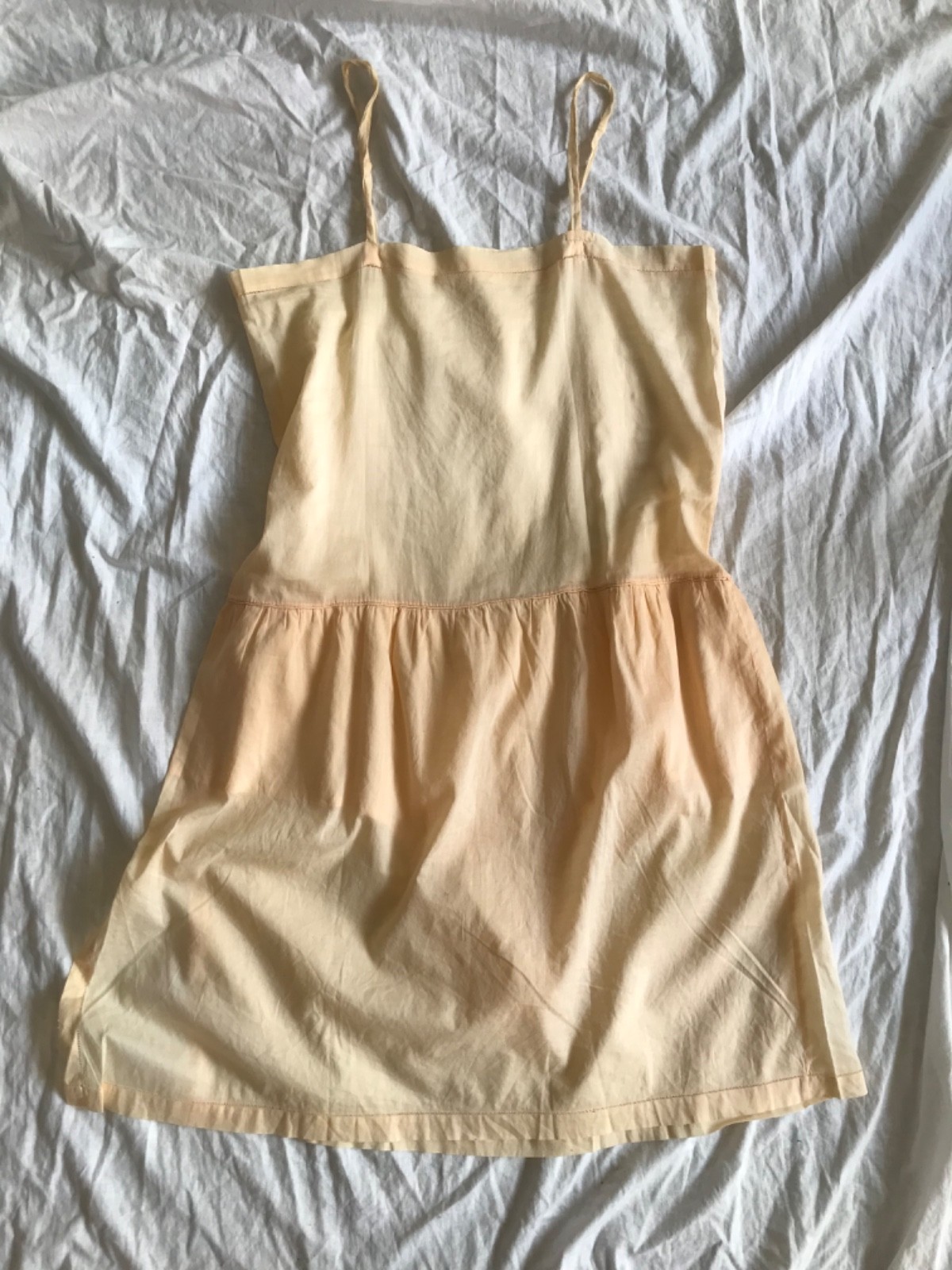Vintage Antique 1920s Lingerie Brief Dress Petticoat Early Era 900 Cotton M