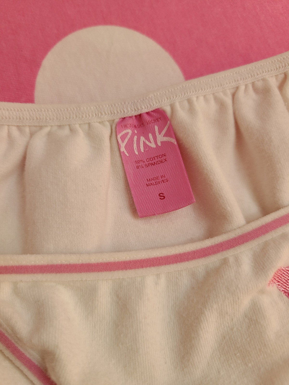 Rare VTG VS PINK Low Rise Cotton Double String Bikini Panty Size Sm