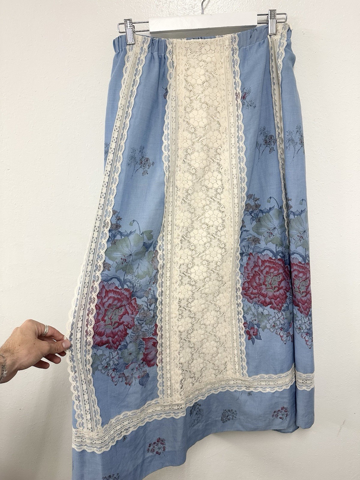 Vintage 70s Tumbleweeds Phoenix Arizona Cottagecore Floral Maxi Praire Skirt
