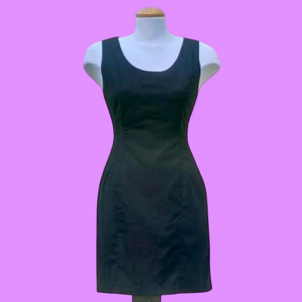 Y2K office siren black dress Workwear Vintage Pinafore Sleek Uniform Tailored