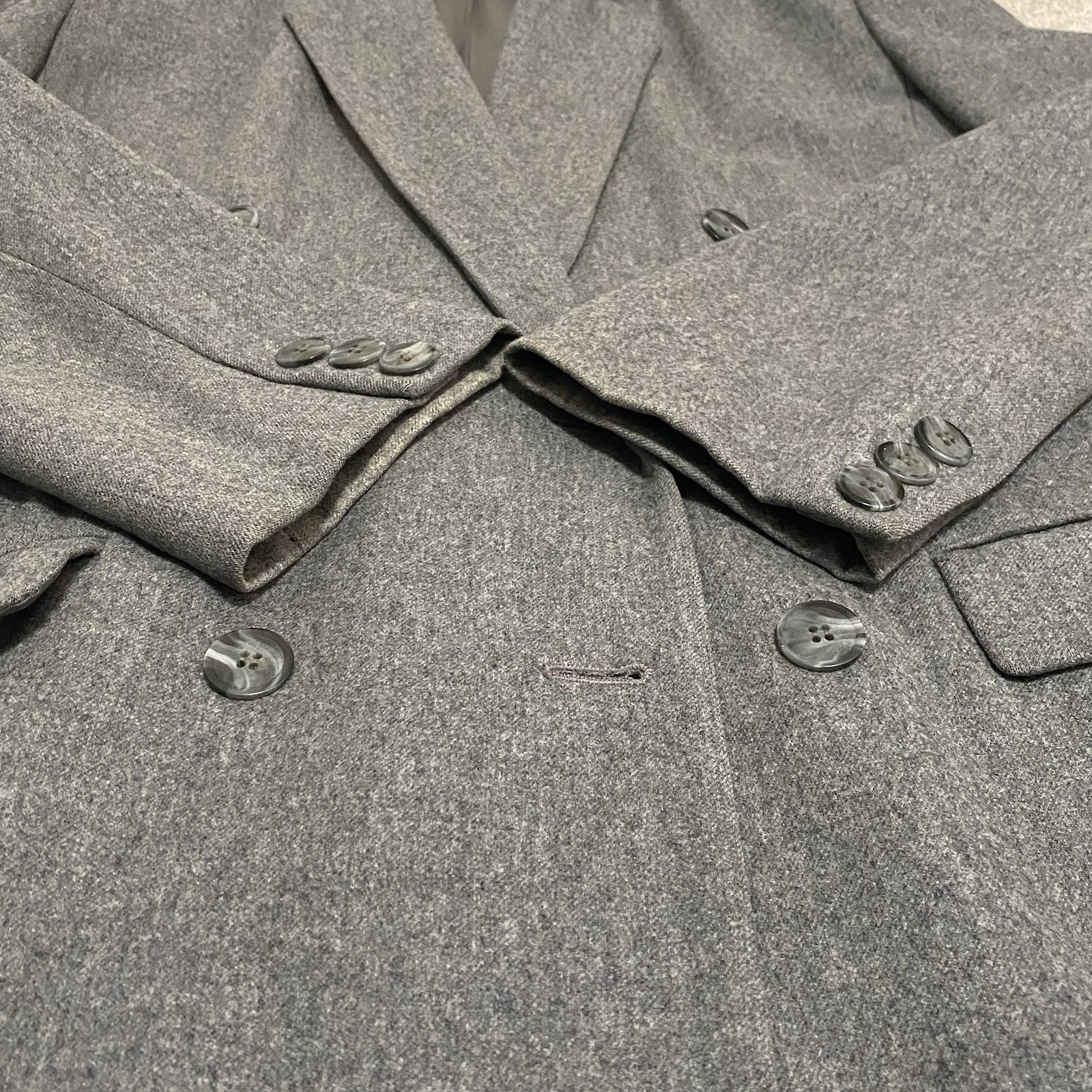 Vintage Pendleton Womens Sz 10 Tall Double Breasted Wool Coat Gray USA Mint EUC
