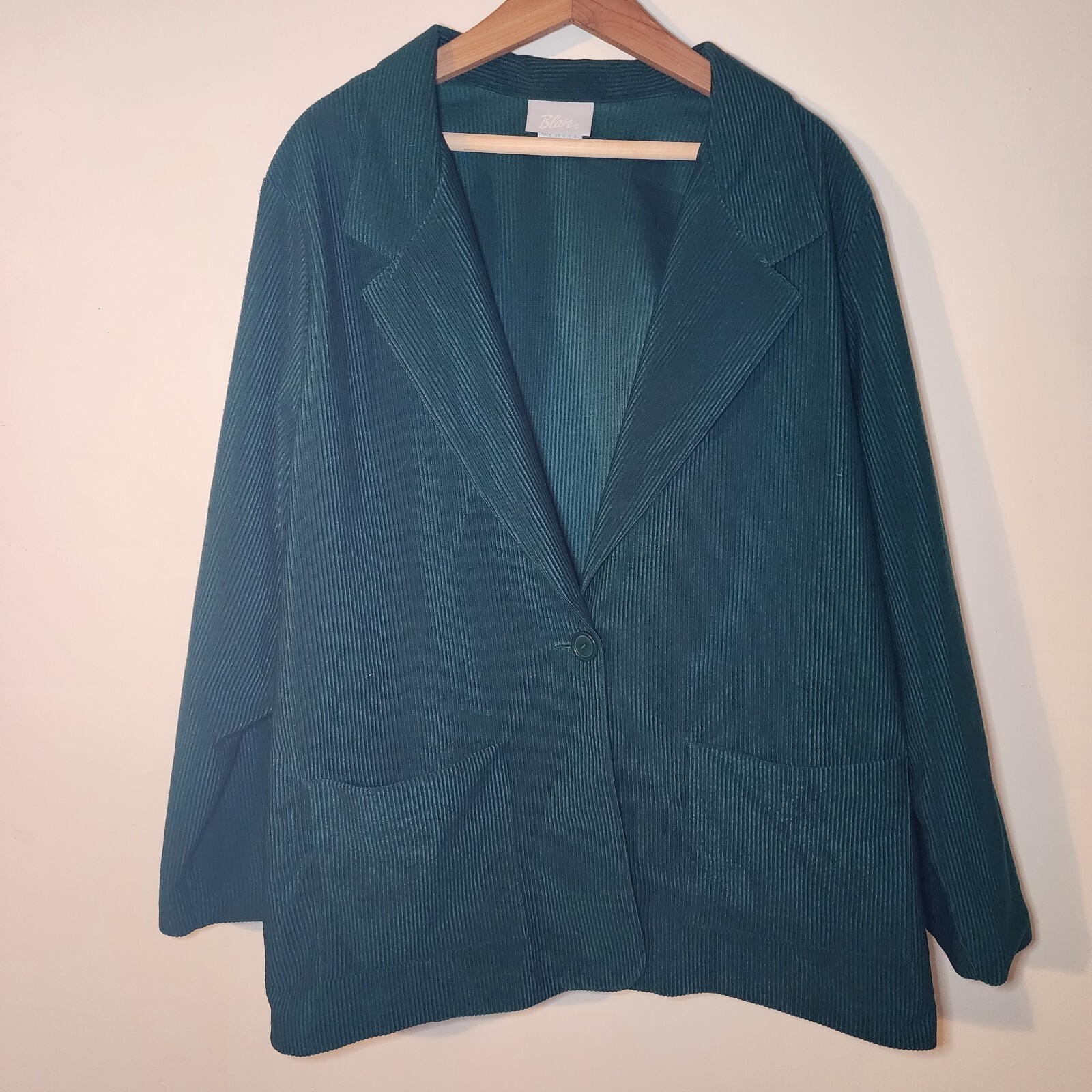 Vintage 1980’s Lady Blair Suit Womens XL Polyester Blazer And Pants Evergreen